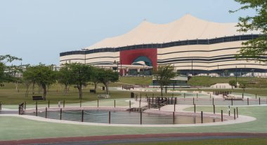 Doha, Katar - 10 Ekim 22: Al-Bayt Stadyumu Fifa 2022 alanlarından biri.