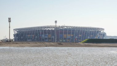 Katar 'daki 974 ya da ras Abu boud Stadyumu, nakliye konteynırlarından yapılmıştır..