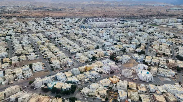 beautiful muscat city aerial view with many residential house :oman
