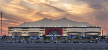 DOHA, Katar - SEPT 26, 2023: Al Bayt Stadyumu, diğer adıyla Al Khor Stadyumu