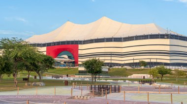 DOHA, QATAR - 26 Aralık 2023: Al Bayt Stadyumu, diğer adıyla Al Khor Stadyumu