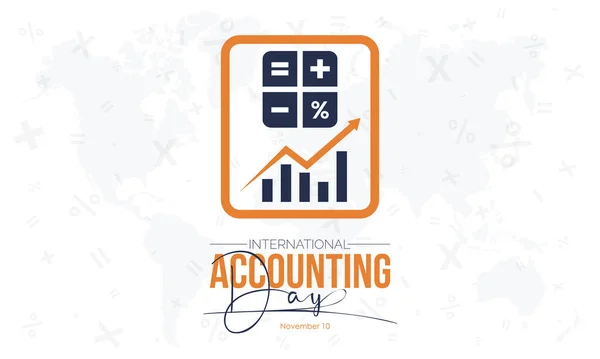 Vector Illustration Design Concept International Accounting Day Observed November — Stock Vector