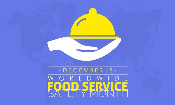Vector Illustration Design Concept Worldwide Food Service Safety Month Observed — Stock Vector