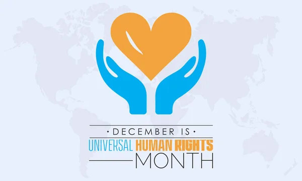 Vector Illustration Design Konzept Des Universal Human Rights Month Der — Stockvektor