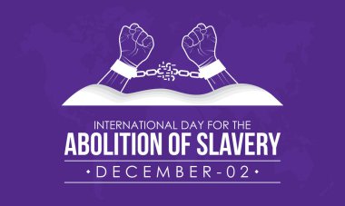 Uluslararası Köleliğin Kaldırılması Günü 'nün vektör illüstrasyon tasarımı konsepti 2 Aralık' ta gözlemlendi