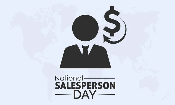 stock vector Vector illustration design concept of National Salesperson Day observed on December 10