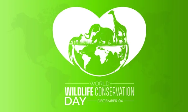 Vector Illustratie Ontwerp Concept Van World Wildlife Conservation Day Waargenomen — Stockvector