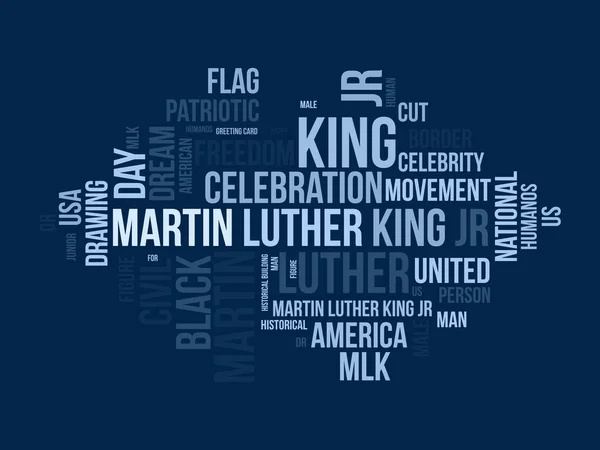 Мартин Лютер Кинг Младший Фоне Мировых Облаков Концепция Дизайна Векторных — стоковый вектор