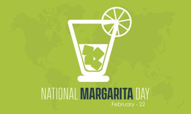 National Margarita Day design template concept observed on February 22. Food and Beverage Vector Illustration