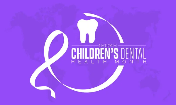 National Childrens Dental Health Month design template concept observed on February. Health Vector Illustration