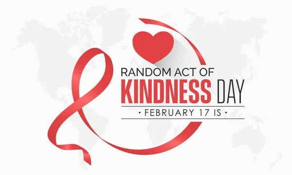 National Random Acts Kindness Day Design Template Concept Observed February — Archivo Imágenes Vectoriales