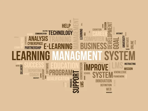 클라우드 시스템 Learning Management System Lms 성공적 향상에 일러스트 — 스톡 벡터