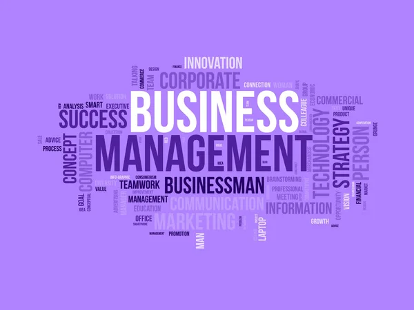 Έννοια Συννεφιού Word Για Business Management Εταιρική Επικοινωνία Την Έννοια — Διανυσματικό Αρχείο