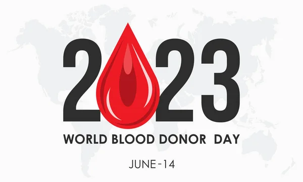 2023 Koncepce Světový Den Dárců Krve Zdraví Vektorový Banner Ilustrační — Stockový vektor