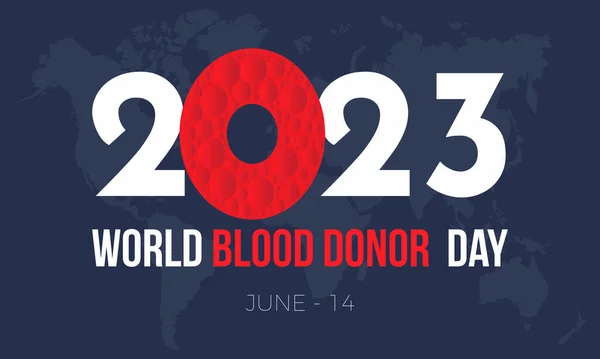 2023 Concept World Blood Donor Day Egészségügyi Vektor Banner Illusztráció — Stock Vector