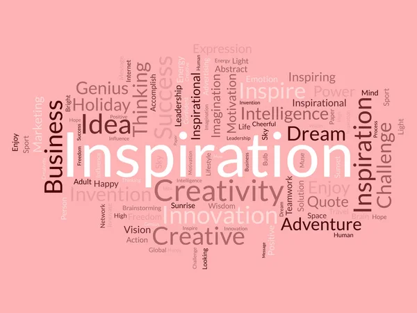 Концепция Облачного Фона Word Inspirit Творческие Инновации Интеллектуальное Воображение Идеи — стоковый вектор