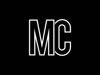İlk MC harfi Logo Tasarım Şablonu. Monogram veya harf işareti MC logosu Tasarımı