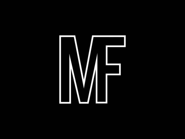 最初のMf文字ロゴデザインベクトルテンプレート モノグラムまたは文字マークMfロゴデザイン — ストックベクタ