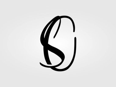 Baş harf SC, SO harfi Logo Tasarım Şablonu. Monogram, harf işareti SC, So logo tasarımı