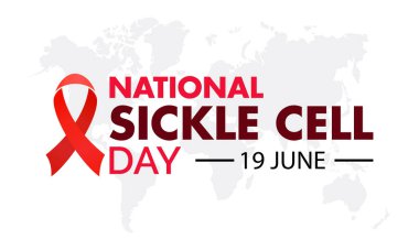 Ulusal Orak Hücre Günü, daha parlak bir gelecek için Eğitim, Destek ve Araştırma Adımlarını Tanıdı. Farkındalık ve Umut vektör illüstrasyon şablonu yükseltiliyor.