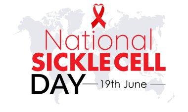 Ulusal Orak Hücre Günü, daha parlak bir gelecek için Eğitim, Destek ve Araştırma Adımlarını Tanıdı. Farkındalık ve Umut vektör illüstrasyon şablonu yükseltiliyor.