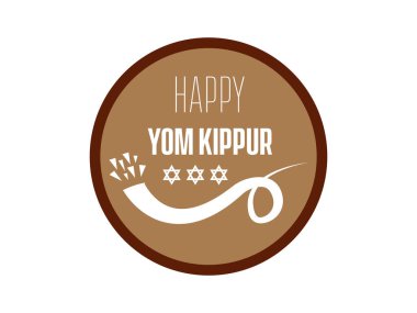 Yom Kippur. Tövbe ve affediciliğin en kutsal gününde yansıma, kefaret ve ruhsal yenilenme Yahudi inancı illüstrasyon afişi şablonu.