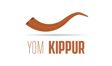 Yom Kippur. Tövbe ve affediciliğin en kutsal gününde yansıma, kefaret ve ruhsal yenilenme Yahudi inancı illüstrasyon afişi şablonu.