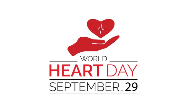 Всесвітній День Серця Сприяє Серцево Судинному Оздоровленню Освіті Глобальній Єдності — стоковий вектор