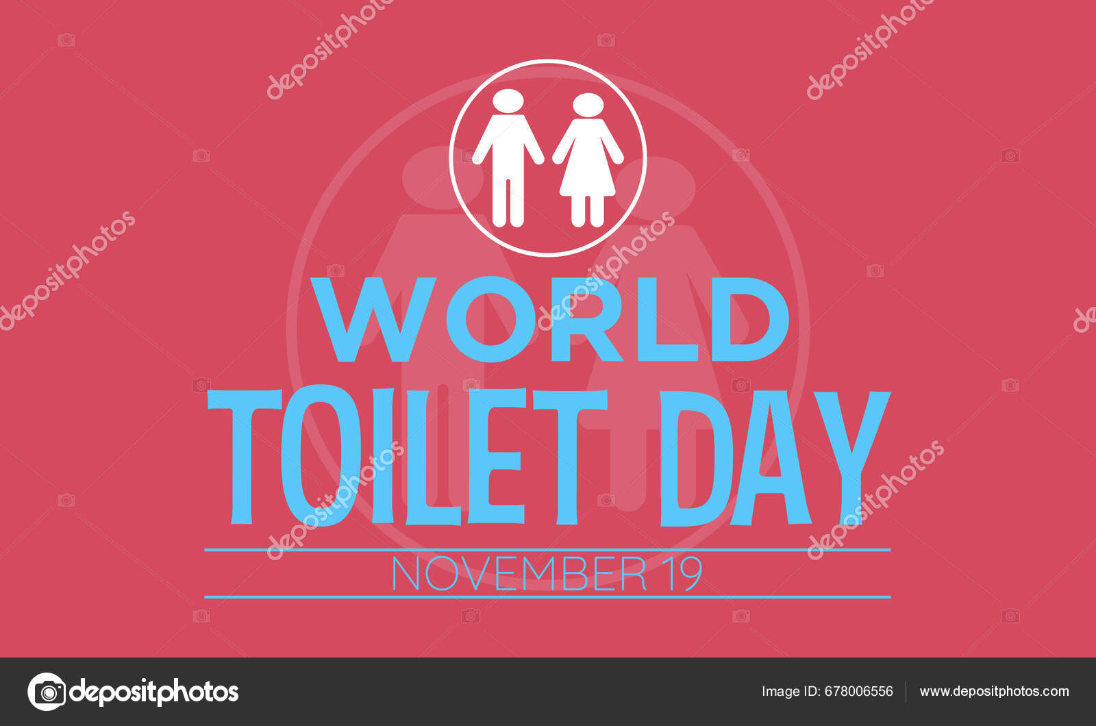 World Toilet Day Vector Banner Illustrating Hygiene Sanitation