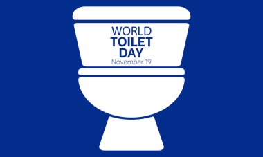 Dünya Tuvalet Günü Vector Banner İllüstrasyon Temizlik, Sağlık ve Erişilebilir Tesisler. Arkaplan, pankart, poster tasarımı için vektör şablonu.