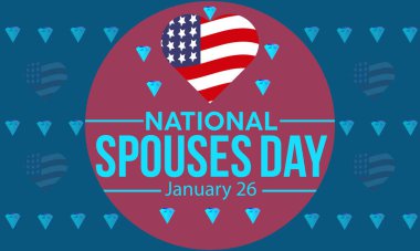 Ulusal Eşler Günü vektör şablonu. Çiftin Romantizm ve Takdir İllüstrasyonuyla Sevgi ve Beraberliği Kutluyoruz. arkaplan, afiş, kart, poster tasarımı.