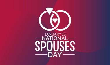 Ulusal Eşler Günü vektör şablonu. Çiftin Romantizm ve Takdir İllüstrasyonuyla Sevgi ve Beraberliği Kutluyoruz. arkaplan, afiş, kart, poster tasarımı.