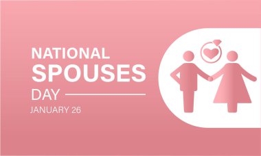 Ulusal Eşler Günü vektör şablonu. Çiftin Romantizm ve Takdir İllüstrasyonuyla Sevgi ve Beraberliği Kutluyoruz. arkaplan, afiş, kart, poster tasarımı.