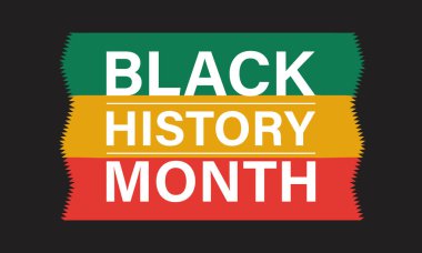 Siyahların Tarihi Ayı Şubat ayında her yıl kutlanır. Vektör pankartı, el ilanı, poster ve sosyal ortam şablonu tasarımı.