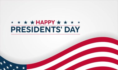 Cumhurbaşkanları Günü her yıl 19 Şubat 'ta kutlanır. Amerikan federal bayramları Vektör afişi, afiş, poster ve sosyal medyal şablon tasarımı.