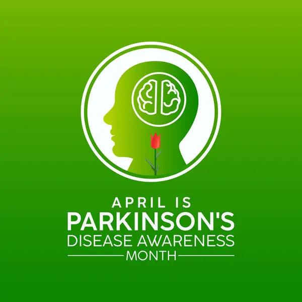 stock vector National Parkinson's Disease Awareness Month Observed every year of April, Vector banner, flyer, poster and social medial template design.