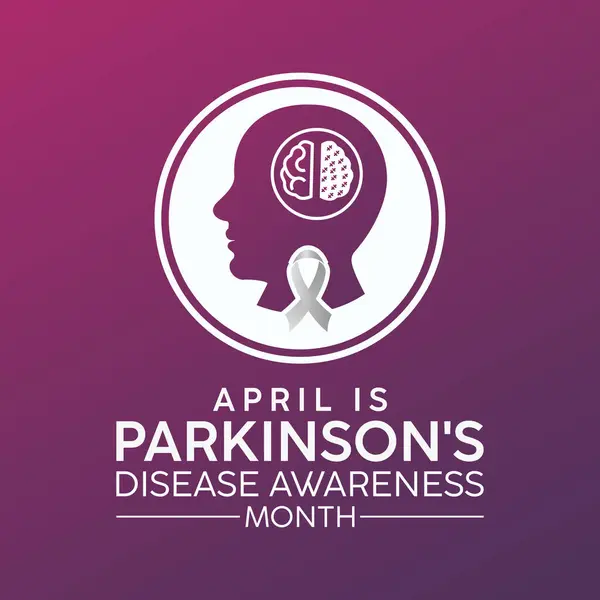 stock vector National Parkinson's Disease Awareness Month Observed every year of April, Vector banner, flyer, poster and social medial template design.