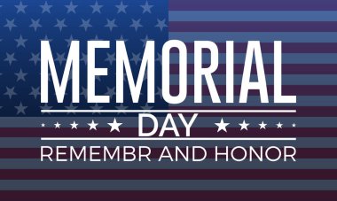 Anma Günü gururlu tatil vektör çizimi. Sancak, kart, arkaplan için vatansever şablonu anımsa.