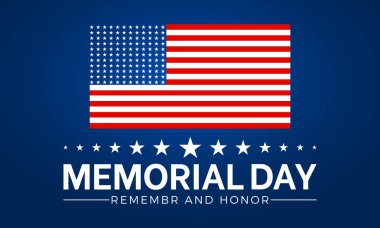 Anma Günü gururlu tatil vektör çizimi. Sancak, kart, arkaplan için vatansever şablonu anımsa.