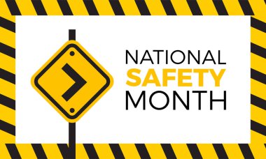 Ulusal Güvenlik Ayı acil durum vektör illüstrasyonu. Pankart, arkaplan, arkaplan için kaza önleme vektör şablonu.