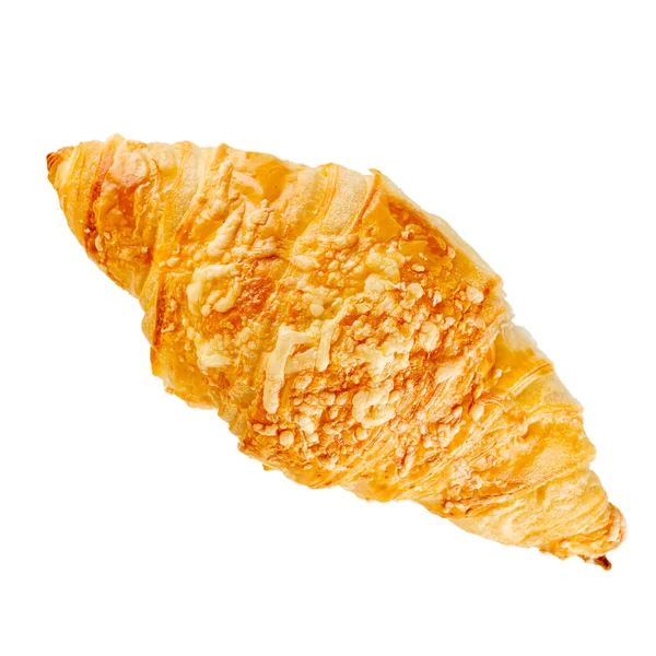 Frische Croissants Mit Käse Isoliert Auf Weißem Hintergrund Traditionelles Hausgemachtes — Stockfoto