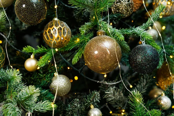 Fundo Árvore Natal Cloce Árvore Natal Bonita Com Decoração Como — Fotografia de Stock