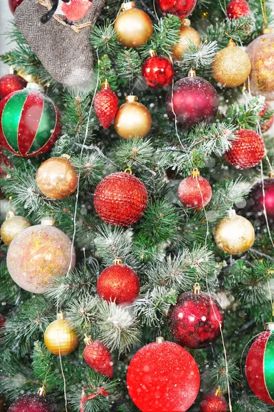 Fundo Árvore Natal Cloce Árvore Natal Bonita Com Decoração Como — Fotografia de Stock