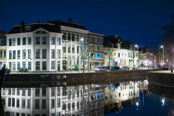 Groningen Holanda Noite Cityscape Fotografado Noite Groningen Durante Uma Noite — Fotografia de Stock