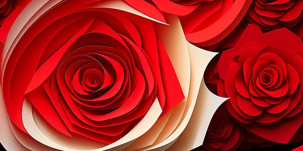 紙のバラ 抽象的な背景 ロマンチックな背景のためのヴィンテージカラースタイルのバラの花 お祝い ポストカード バレンタイン — ストック写真