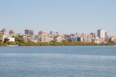 Rio de Janeiro Brezilya 'daki Rodrigo de Freitas Gölü.