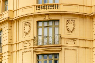 Rio de Janeiro Brezilya 'da eski bir binanın cephesi.
