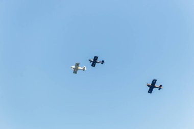 Rio de Janeiro, Brezilya 'da Copacabana' da gösteri yapan hava filosu - 07 Eylül 2022: Rio de Janeiro 'daki Copacabana plajında Hava Filosu.
