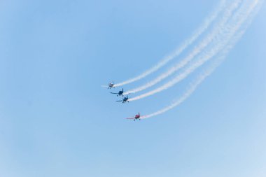 Rio de Janeiro, Brezilya 'da Copacabana' da gösteri yapan hava filosu - 07 Eylül 2022: Rio de Janeiro 'daki Copacabana plajında Hava Filosu.