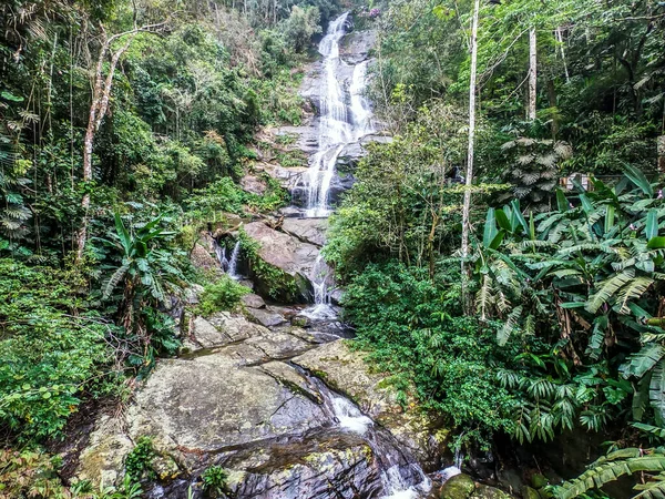 Taunay Vízesés Tijuca Nemzeti Parkban Rio Janeiro Brazília — Stock Fotó